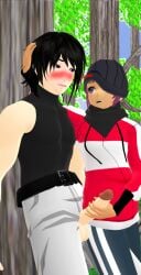 1boy 1girls 2022 dark-skinned_female female hawk_of_toma interracial lie_ren male may_zedong mikumikudance mmd pixiv rwby