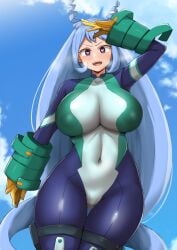 1girls big_breasts blue_eyes blue_hair blush bodysuit breasts cloud eye_contact female female_human gloves hadou_nejire hadou_nejire_(hero_outfit) happy heart-shaped_pupils hero_outfit_(mha) highres huge_breasts human hypnosis long_hair looking_at_viewer mind_control my_hero_academia nejire_hado nejire_hado_(hero_outfit) nipple_bulge png pussy pussy_juice shiny_clothes skin_tight skindentation superhero_costume superheroine thick_thighs thighs tight_clothing wet_pussy wide_hips yamaori