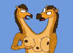 anthro breasts conjoined giraffe giraffid mammal multi_breast multi_head theyton