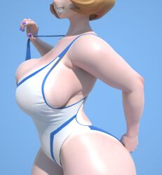 3d alternate_breast_size big_breasts breasts clothing competition_swimsuit cowboy_shot curvaceous female game_freak high_resolution hips huge_breasts kasumi_(pokemon) large_breasts misty_(pokemon) muscle nintendo one-piece_swimsuit orange_hair pokemon pokemon_(game) pokemon_gsc pokemon_hgss simple_background smile solo standing swimsuit tank_suit usukeninja white_swimsuit wide_hips