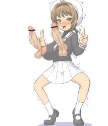 1futa 2017 alternate_breast_size areolae baby_face balls big_breasts big_penis black_footwear black_shoes black_uniform blush braless breast_expansion breasts cardcaptor_sakura censor_bar censored censored_penis clothed clothing diphallia diphallism double_v erection footwear futa_only futanari futanari_transformation futanarization genitals hanging_balls headwear huge_breasts huge_cock human intersex large_breasts large_penis legwear light-skinned_futanari light_skin looking_at_viewer mostly_clothed multi_balls multi_genitalia multi_penis neckwear nipple_balls open_mouth otoo_(izanagi) pale_skin penis penis_nipples penis_under_clothes penis_under_skirt sailor_collar sailor_hat sakura_kinomoto school_uniform serafuku shoes skirt socks solo solo_futa spread_legs squatting sweat sweating testicles to-gnaniwa transformation uniform veiny_penis veiny_testicles white_headwear white_legwear white_neckwear white_sailor_collar white_sailor_hat white_skirt white_socks