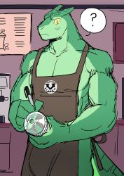 1boy ? anthro iced_latte_with_breast_milk lizardman male male_anthro male_only meme muscular muscular_male non-human sframboob solo spirit_bathhouse webcomic zaggie_(spirit_bathhouse)