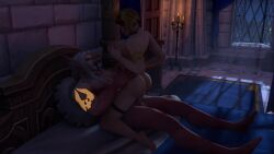 1boy 1boy1girl 1girls 3d animated areola bed blonde blood_elf blood_elf_male bouncing_breasts braid breast_grab breasts breasts_grab choker cowgirl_position eye_contact female gasp hair hands_on_breasts hands_on_hips highlights_(coloring) huge_breasts human human_female interspecies kalec_sunwhisper large_ass large_breasts large_penis laying_on_bed long_ears long_eyebrows male navel necklace nipples no_sound nora_shieldmaiden nsfwarcraft nude nude_female nude_male on_bed open_mouth original_character penetration riding riding_penis round_ass single_braid spread_legs straight tattoo thick_ass thick_thighs vaginal vaginal_penetration vaginal_sex video white_hair wide_hips world_of_warcraft