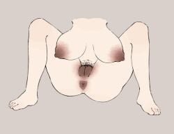 1girls animated anus ass asshole breasts dark_asshole dark_nipples dark_pussy fart fart_cloud fart_fetish farting naked_female nipples scat scat_fetish shit shitting