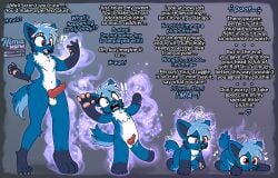 absurd_res animal_genitalia animal_penis anthro blue_body blue_fur blue_hair canid canine canine_genitalia canine_penis canis clicky coyote dialogue english_text fur genitals genitals_shrinking hair hi_res hima_nsfw looking_at_hand magic male mammal mental_transformation offscreen_character penis penis_shrinking plushie plushie_transformation red_eyes resisting shocked shrinking size_transformation solo struggling text transformation transformation_sequence transformation_through_magic tripping