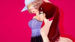 2girls 3d 3d_animation animated arched_back armpit_licking armpits arms_up atlus bakushin_o_armpit_gif_(meme) blush boobs_out breasts clothed clothed_female female female_focus female_only fluffy_hair haru_okumura haru_okumura_(swimsuit) kasumi_yoshizawa koikatsu lesbian lesbian_sex licking licking_armpit nude nude_female nyxienigh persona persona_5 persona_5_royal red_background red_hair sam_cos_myson shin_megami_tensei shorter_than_30_seconds smt sumire_yoshizawa sweat swimsuit swimwear tagme tongue tongue_out video woman_only yuri