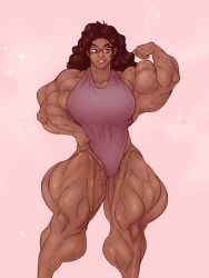 abs anarchium biceps breasts dark_skin female muscles muscular muscular_arms muscular_female muscular_legs muscular_thighs pecs