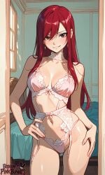ai_generated areolae ass blush breasts completely_nude curvy erza_scarlet fairy_tail female full_body hentai high_resolution highly_detailed large_breasts long_hair looking_at_viewer navel nipples nsfw nude open_mouth patreon pinkbunnies pussy rule34 seductive simple_background smile solo thick_thighs thighs uncensored wide_hips