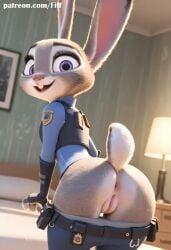 1girls ai_generated ass ass_focus dripping feet female female_only fiff from_bottom_to_top furry furry_female furry_only highres judy_hopps medium_breasts naked nude pov presenting presenting_pussy pussy showing_off showing_pussy smiling solo stretching_anus sweat tail zootopia zootropolis