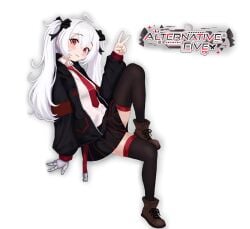 alternative_five chilean_vtuber female female_only hispanic_virtual_youtuber no_sex red_eyes rudolphmaster twintails vtuber vtuberfanart white_hair