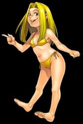 1girls ai ai_art ai_assisted ai_generated anonemus1 bikini blonde_hair cartoon_network ed_edd_n_eddy female female_only fusionfall grok long_hair may_kanker solo solo_female yellow_bikini