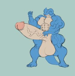 abs balls biceps bodybuilder furry hyper hyper_balls hyper_genitalia hyper_muscles hyper_penis hyper_testicles lapras male male_focus male_only muscles muscular muscular_arms muscular_ass muscular_back muscular_legs muscular_male muscular_thighs nipples pecs penis pokemon testicles touching_penis veins veiny_penis