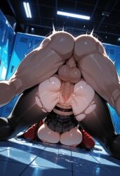 ai_generated ass_focus big_ass big_breasts big_butt big_thighs black_hair cute huge_ass huge_breasts huge_butt huge_thighs jabami_yumeko kakegurui miyuai pantyhose penis_in_pussy red_eyes school_uniform seductive sex sexy sexy_armpits skirt thick thick_ass thick_butt thick_legs thick_thighs