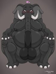 3:4 animal_genitalia animal_penis anthro autofellatio balls big_balls big_penis dark_body dark_skin elephant elephant_penis elephantid fellatio genitals grey_body heart_symbol hi_res male mammal masturbation nude nude_anthro nude_male oral oral_masturbation overweight overweight_male penile penile_masturbation penis proboscidean proboscis_(anatomy) sex solo trunk_(anatomy) wolfdan86