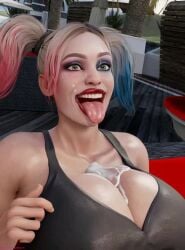 1girls 3d 3d_(artwork) ai_assisted ai_generated alternate_breast_size alternate_outfit batman_(series) big_breasts big_penis blonde-haired_female blonde_female blonde_hair blue_eyes breast_hold breasts busty cleavage cum cum_between_breasts cum_in_mouth cum_on_face cum_slut cumshot dc dc_comics dyed_hair ejaculation ejaculation_between_breasts eyeshadow female female_focus happy happy_sex harley_quinn harley_quinn_(injustice) huge_breasts huge_cock injustice_2 large_breasts licking licking_penis male massive_breasts one_eye_closed open_mouth open_smile paizuri paizuri_lead_by_female paizuri_on_lap paizuri_under_clothes penis penis_lick pornhub projectile_cum sekaithereturn smile straight supervillainess tagme text tongue tongue_out twintails unseen_male_face video