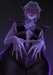 1girls alternate_version_at_source alternate_version_available baldur's_gate baldur's_gate_3 big_thighs blush blushing_at_viewer blushing_female bottom_heavy breasts busty busty_female cleavage_cutout cleavage_window curvaceous curvaceous_female curvaceous_figure curves curvy curvy_body curvy_female curvy_figure curvy_hips curvy_thighs dark_elf drow dungeons_and_dragons female female_focus female_only forgotten_realms fully_clothed hatsukiowil high_quality high_resolution highres hourglass_figure huge_thighs larian_studios looking_at_viewer looking_down massive_thighs medium_breasts minthara pinup purple_skin revealing_clothes sexy sketch_page solo solo_female solo_focus thick_legs thick_thighs thunder_thighs thunderthighs tits_out variant variant_set voluptuous voluptuous_female white_hair wide_hips wide_thighs