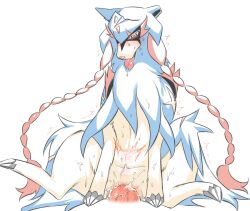 blush bodily_fluids canid canine disembodied_penis female female_on_top feral generation_8_pokemon genitals hero_of_many_battles_zacian legendary_pokemon male male/female mammal moocow nintendo on_top penis pokemon pokemon_(species) sex solo sweat vulva zacian