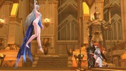 1female 1futa 3d 3d_(artwork) about_to_attack about_to_be_raped armor augusta_(wuthering_waves) big_ass big_breasts big_penis bigger_futa blonde_hair defeated defeated_heroine female flaccid flaccid_penis fleurdelys_(wuthering_waves) floating futanari half-dressed hurt imminent_rape in_air kneeling red_hair runeiteer side_view sideboob skimpy smaller_female story_at_source sword thick_thighs wuthering_waves