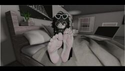 1girls 3d animated barefoot emo feet feet_together foot_fetish foot_focus roblox roblox_avatar robloxian soles tagme toes video