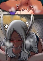 69 69_position anus blowjob censored closed_eyes dark-skinned_female dark_skin deep_throat deepthroat fellatio femdom interracial izuku_midoriya juna_juna_juice licking_pussy light-skinned_male light_skin miruko mosaic_censoring motion_blur my_hero_academia oral oral_sex pubic_hair rumi_usagiyama school_uniform schoolgirl throat_fuck