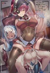 1futa 1girls ai_generated assertive_female balls big_balls big_breasts big_penis big_testicles breasts clothed_sex clothing_aside cum cum_inside cum_overflow deep_penetration drooling english english_text excessive_cum exhausted eyes_rolling_back facing_viewer female female_penetrated femdom futa/female futa_penetrating futanari futasub gawr_gura helpless hololive hololive_english hololive_japan houshou_marine huge_balls huge_cock huge_testicles large_balls large_breasts large_penis large_testicles mind_break nokani overstimulation parted_lips penis pussy recording self_upload sex small_sub_big_dom stomach_bulge streaming talking talking_to_viewer testicles text thick_thighs upturned_eyes vaginal_penetration vaginal_sex virtual_youtuber waving waving_at_viewer wide_hips