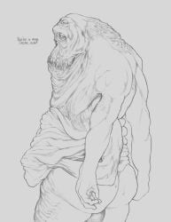 1boy anonymous_artist backsack bedroom_eyes big_ass body_horror confusion_(look_outside) drooling gay look_outside looking_at_viewer male monster multi_arm multi_limb mutant solo sweat talking_to_viewer teratophilia