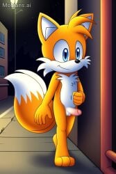 1boy ai_generated male male_only miles_tails_prower mobians.ai naked naked_in_public nude nude_in_public nudism nudist nudity solo sonic_(series) sonic_the_hedgehog_(series) tails_the_fox