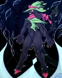 anatomically_correct anthro boss_monster deltarune deltarune_chapter_1 goat male male_only questionable questionable_anatomy ralsei ralsei_with_black_fur semi_nude snao