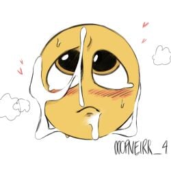 00opneirr_4 cum cum_on_face discord discord_(app) emoji emoji_(race) looking_at_viewer looking_up puppy_eyes self_upload white_background yellow_skin