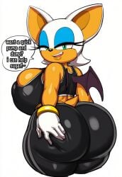 1girls ai_generated ass ass_focus bat big_ass big_breasts booty breasts clothing curvaceous curvaceous_body curvaceous_female curvaceous_figure curves curvy curvy_body curvy_female curvy_figure curvy_hips female furry gigantic_ass gigantic_breasts gloves grabbing_ass grabbing_own_ass groping_ass huge_ass huge_breasts large_hips leggings looking_at_viewer looking_back lubbasdump massive_ass massive_breasts plump_ass plump_hips rouge_the_bat sega smug solo solo_female sonic_(series) sonic_the_hedgehog_(series) tank_top tanktop wide_hips wings yoga_pants