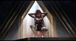 1girls ai_edit ai_generated league_of_legends official_art riot_games sentinel_vayne sonamiku23 spread_legs the_ruined_king_saga vayne