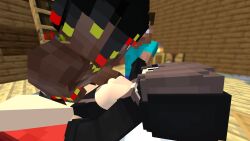 1boy 1girls 2boys ahegaooo ass ass_focus bedroom big_penis cock cuck cuckold cuckquean dark-skinned_male female fencecraft fucked_silly minecraft penis pussy rape sex steve_(minecraft) watching watching_sex