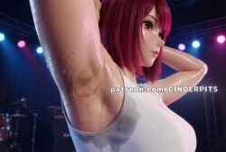 1girls 3d 3d_(artwork) 3d_model 3d_render ai_generated arima_kana armpit armpit_fetish armpits arms_up bikini breasts cinderpits detailed detailed_background female oshi_no_ko realistic realistic_textures self_upload smug smug_face solo solo_female solo_focus sweat sweatdrop sweating sweaty sweaty_armpits sweaty_body sweaty_breasts tight_clothing tight_fit