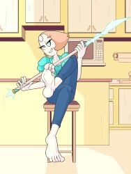 2d cartoon_network feet female female_only foot_fetish foot_focus fully_clothed looking_at_viewer nasiri_(artist) pale-skinned_female pale_soles pearl_(steven_universe) soles solo solo_female steven_universe steven_universe_future text text_bubble toes