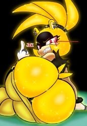 1female 1females 1girls 1woman 1women 2d 2d_(artwork) 2d_artwork alternate_version_at_source alternate_version_available ass ass_crack ass_focus black_background butt_crack butt_focus buttocks electricity female female_focus female_only female_solo gloves hair hair_tied looking_back looking_back_at_viewer middle_finger mobian mobian_(species) mobian_tenrec pants pants_down rear rear_focus rear_view sharp_teeth sharp_teeth_female sketchcolor solo solo_female solo_focus sonic_(series) sonic_the_hedgehog_(comics) sonic_the_hedgehog_(idw) sonic_the_hedgehog_(series) super surge surge_the_tenrec tail tied_hair tied_up_hair watermark yellow_body yellow_fur yellow_pants yellow_skin