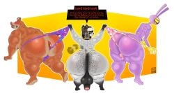 2026 absurd_res alien anal_fluids anthro anus ass balls bent_over big_balls big_butt big_penis black_body black_clothing black_collar black_eyes black_eyewear black_fur black_glasses black_hair black_tail black_underwear blush bodily_fluids body_hair braces brown_body brown_clothing brown_hat brown_headwear brown_skin bulge bullying butt_hair clothed clothing collar digital_media_(artwork) english_text eyewear fur genitals glasses glitch_productions gloves green_clothing green_underwear grey_body grey_fur grey_tail grin group gungan hair hairy_balls half-closed_eyes handwear hat headgear headwear hello_kitty_(character) hello_kitty_(series) hello_kitty_panties hello_kitty_underwear hi_res holding_clothing holding_object holding_underwear huge_butt itsme_hilo jar_jar_binks jax_(tadc) lagomorph leporid long_ears looking_at_another male male/male mammal moobs multicolored_body multicolored_clothing multicolored_fur multicolored_skin multicolored_underwear narrowed_eyes nipples nude obese obese_male otolla_gungan overweight overweight_male penis pink_clothing pink_nipples pink_underwear procyonid purple_body purple_clothing purple_ears purple_fur purple_underwear rabbit raccoon raccoon_tail red_clothing red_eyes red_underwear sanrio signature small_bulge small_penis smile speech_bubble spiked_collar spikes standing star_wars sweat tail teeth text the_amazing_digital_circus thick_thighs trio two_tone_body two_tone_fur two_tone_hat two_tone_skin two_tone_tail underwear underwear_only wedgie white_clothing white_hat white_headwear white_underwear yellow_clothing yellow_gloves yellow_handwear yellow_sclera yellow_underwear zooble_(tadc)