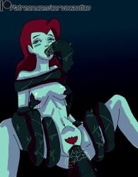 1girls 2d batman:_the_animated_series batman_(series) corvo_caotico dc_comics dcau female green-skinned_female green_skin kinktober pamela_isley poison_ivy poison_ivy_(dcau) restrained_by_vines sketch stomach_bulge tentacle tentacle_rape tentacle_sex the_new_batman_adventures vines