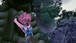 1girls 3d alien alien_(franchise) animated black_sclera deep_throat deepthroat deepthroat_holder defeated defeated_heroine face_fucking facehugger female forced_oral forest fringe gagging horns implied_egg_implantation implied_oviposition irrumatio medium_hair mina_ashido mp4 my_hero_academia oral oral_insertion oral_sex parasite petite pink_hair pink_skin rain rape restrained ryona schoolgirl short_hair sound squirming struggling sucking tagme theneverhoodlum throat_swabbing video xenomorph yellow_eyes