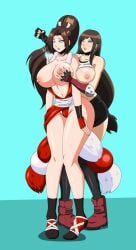 2d 2d_animation animated animated_gif big_breasts busty final_fantasy final_fantasy_vii gif huge_areolae huge_breasts huge_nipples hypnosis mai_shiranui massive_breasts mind_control self_hypnosis snk tifa_lockhart voluptuous