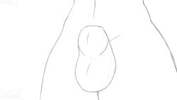 animal_genitalia animated anthro balls becoming_erect erection genitals herrmoki knot male penis sheath solo unfinished