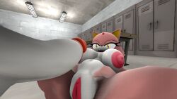 1futa 1girls big_breasts big_penis blaze_the_cat burning_blaze cream_the_rabbit five_(artist) futanari looking_down smile sonic_(series) source_filmmaker spread_legs