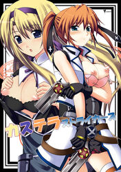 breasts carim_gracia cross_mirage kuronezumi lyrical_nanoha mahou_shoujo_lyrical_nanoha mahou_shoujo_lyrical_nanoha_strikers teana_lanster thighhighs