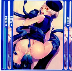 1girls ahe_gao ass blonde_hair censored clothing cum elizabeth_(persona) female from_behind fucked_silly gloves hat helpless highres imminent_penetration imminent_rape imminent_sex just_the_tip looking_back mara_(megami_tensei) monster mosaic_censoring naughty_face no_panties open_mouth orange_eyes penetration penis persona persona_3 prodding pussy rape restrained scared shadow shirt short_hair spread_legs takara_shinnosuke tasaka_shinnosuke tears tentacle vaginal_penetration white_hair wide_eyed