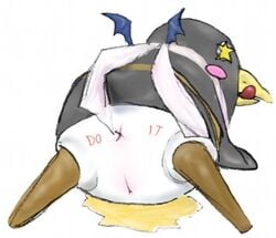 anus asagi_asagiri asagi_asagiri_(prinny) body_writing disgaea female nippon_ichi_software peeing peeing_self prinny prinny_2:_dawn_of_operation_panties_dood scarf star_shaped_pupils tagme urinating urinating_female urination urine urine_pool