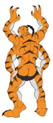 1boy 2d 4_arms ass kintaro male male_only mortal_kombat multi_arm multi_limb muscle muscular_male presenting presenting_hindquarters shokan solo tagme tiger underwear_down