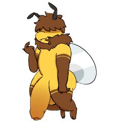 antennae_(anatomy) anthro arm_warmers armwear arthropod ass balls bee big_balls big_butt big_penis bizzmuth brown_body brown_fur brown_hair clothing covered_eyes curvaceous curvy_figure curvy_male flying foreskin fur fur_collar genitals gesture hair hair_over_eyes hovering huge_balls huge_cock hymenopteran insect_wings insects legwear male messy_hair penis pointing pointing_at_self shortstack smile smirk solo thigh_highs voluptuous websheck wide_hips wings yellow_body yellow_fur