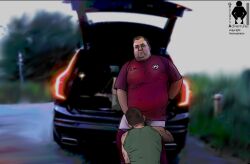 2boys artist_request belly big_belly blowjob car clothed clothed_sex cruising fat_man gay male male_only norf older_dom_younger_sub older_man_and_younger_boy partially_clothed real_person realistic road_head stranger street sucking yaoi