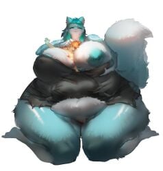 1boy 1girls 5_fingers anthro anthro_on_anthro areola areola_slip balls barefoot between_breasts big_breasts biped black_clothing black_dress blue_areola blue_body blue_ears blue_eyes blue_fur blue_hair blue_nipples blue_pawpads blue_penis bodily_fluids breasts canid canine cheek_tuft claws clothed clothing countershade_face countershade_fur countershade_torso countershading curvy_figure digital_media_(artwork) dominant dominant_anthro dominant_female dress drooling duo erection eyelashes facial_tuft feet felid feline female finger_claws fingers fluffy fluffy_tail front_view full-length_portrait fur furry genitals glistening glistening_body glistening_fur gloves_(marking) green_eyes hair hand_on_head head_grab hi_res huge_breasts humanoid_genitalia humanoid_hands humanoid_penis interspecies kemono kneeling larger_anthro larger_female long_hair looking_at_another looking_at_breasts looking_at_partner male male/female mammal markings monotone_ears monotone_hair monotone_tail multicolored_body multicolored_fur navel nipple_outline nipples no_underwear nude obese obese_anthro obese_female one_breast_out one_eye_closed open_mouth open_smile orange_body orange_ears orange_fur orange_hair overweight overweight_anthro overweight_female partially_clothed pawpads penis portrait saliva shared_clothes short_hair simple_background size_difference smaller_anthro smaller_male smile submissive submissive_anthro submissive_male tail thick_thighs tight_clothing tuft two_tone_body two_tone_fur under_clothes utterangle voluptuous white_background white_body white_countershading white_fur white_tail wide_hips yellow_body yellow_countershading yellow_fur