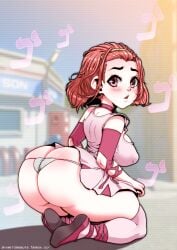 1girls ass_cleavage ass_focus big_ass big_breasts big_eyes blush blushing breasts butt_crack choker clothing diadem diamond_is_unbreakable dress exposed_ass fat_ass female female_focus female_only ghost ghost_girl huge_ass huge_breasts jojo's_bizarre_adventure looking_at_viewer pale-skinned_female pale_skin panties pink_dress pink_eyes pink_hair reimi_sugimoto shimetta_masuta short_dress short_hair shounen_jump showing_ass small_panties solo solo_female solo_focus thick_ass thighs white_panties wide_hips