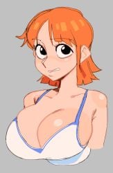 big_breasts cleavage female female_only nami nezulet one_piece orange_hair pre-timeskip short_hair sideboob